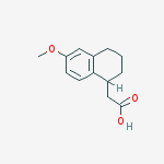 Structure of 2-(6-methoxy-1,2,3,4-tetrahydronaphthalen-1-yl)acetic acid