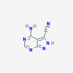 4-amino-2H-pyrazolo[3,4-d]pyrimidine-3-carbonitrile结构式