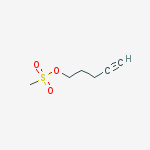 Structure of 4-Pentyn-1-ol, methanesulfonate