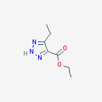 1H-1,2,3-TRIAZOLE-4-CARBOXYLIC ACID 5-ETHYL-,ETHYL ESTER结构式
