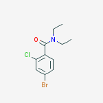 Structure of Benzamide, 4-bromo-2-chloro-N,N-diethyl-