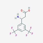 3-AMINO-3-(3,5-BIS-TRIFLUOROMETHYL-PHENYL)-PROPIONIC ACID结构式