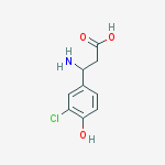 3-AMINO-3-(3-CHLORO-4-HYDROXY-PHENYL)-PROPIONIC ACID结构式