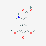 3-AMINO-3-(4-HYDROXY-3,5-DIMETHOXY-PHENYL)-PROPIONIC ACID结构式
