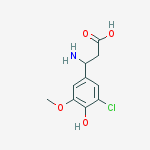 3-AMINO-3-(3-CHLORO-4-HYDROXY-5-METHOXY-PHENYL)-PROPIONIC ACID结构式