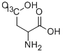 Structure of DL-ASPARTIC ACID (4-13C)
