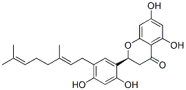 Structure of (S)-2-[5-[(E)-3,7-Dimethyl-2,6-octadienyl]-2,4-dihydroxyphenyl]-2,3-dihydro-5,7-dihydroxy-4H-1-benzopyran-4-one