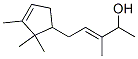 Structure of 3-methyl-5-(2,2,3-trimethyl-3-cyclopenten-1-yl)pent-3-en-2-ol