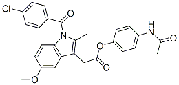 4-(acetylamino)phenyl 1-(4-chlorobenzoyl)-5-methoxy-2-methyl-1H-indole-3-acetate结构式