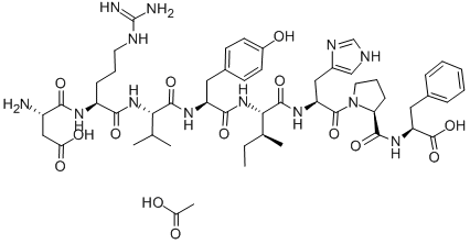 Structure of ASP-ARG-VAL-TYR-ILE-HIS-PRO-PHE ACETATE SALT