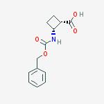 (1S,2R)-2-(((benzyloxy)carbonyl)amino)cyclobutanecarboxylic acid结构式