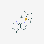Structure of 1H-Pyrrolo[2,3-b]pyridine, 4,5-difluoro-1-[tris(1-methylethyl)silyl]-