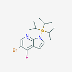 Structure of 1H-Pyrrolo[2,3-b]pyridine, 5-bromo-4-fluoro-1-[tris(1-methylethyl)silyl]-