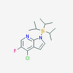 Structure of (4-chloro-5-fluoropyrrolo[2,3-b]pyridin-1-yl)-tri(propan-2-yl)silane