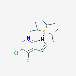 4,5-dichloro-1-(triisopropylsilyl)-1H-pyrrolo[2,3-b]pyridine结构式