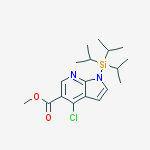 Structure of 1H-Pyrrolo[2,3-b]pyridine-5-carboxylic acid, 4-chloro-1-[tris(1-methylethyl)silyl]-, methyl ester