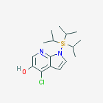 Structure of 1H-Pyrrolo[2,3-b]pyridin-5-ol, 4-chloro-1-[tris(1-methylethyl)silyl]-