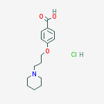 4-(3-piperidin-1-ylpropoxy)benzoic acid Hydrochloride结构式