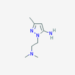 2-(2-二甲胺乙基)-5-甲基-吡唑-3-基胺结构式