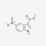 Structure of 5-NITRO-1H-INDOLE-3-CARBOXYLIC ACID METHYL ESTER,97%