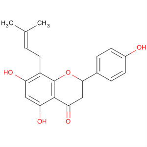 Structure of 4H-1-Benzopyran-4-one,2,3-dihydro-5,7-dihydroxy-2-(4-hydroxyphenyl)-8-(3-methyl-2-butenyl)-