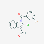 Structure of 1-(3-bromobenzoyl)-2-chloro-1H-indole-3-carbaldehyde