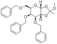 3,4,6-Tri-O-benzyl-α-D-galactopyranose 1,2-(Methyl Orthoacetate)结构式