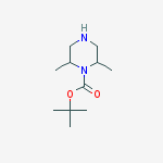 Structure of 1-BOC-2,6-DIMETHYL-PIPERAZINE