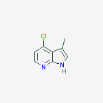 Structure of 1H-pyrrolo[2,3-b]pyridine, 4-chloro-3-methyl-