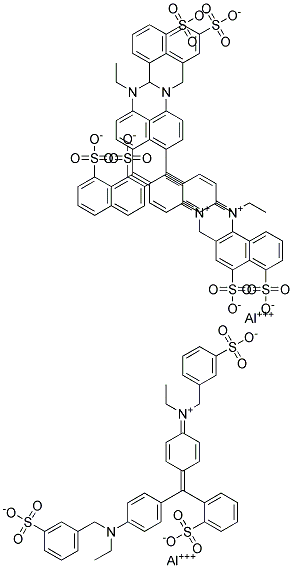 酸性蓝 9 铝色淀[CI 42090:2]结构式