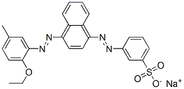 Structure of sodium 3-[[4-[(2-ethoxy-5-methylphenyl)azo]-1-naphthyl]azo]benzenesulphonate