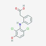 {2-[(2,6-dichloro-3-hydroxyphenyl)amino]phenyl}acetic acid结构式