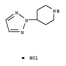 Structure of Piperidine,4-(2H-1,2,3-triazol-2-yl)-, hydrochloride (1:1)