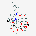 Structure of (2S,8E,16S,17R,18S,19R,20S,21R,22S,23S,24E)-5,6,17,19-tetrahydroxy-23-methoxy-2,4,12,16,18,20,22-heptamethyl-1,9,11-trioxo-8-[({4-[(2E)-3-phenylprop-2-en-1-yl]piperazin-1-yl}amino)methylidene]-1,2,8,9-tetrahydro-2,7-(epoxypentadeca[1,11,13]trienoimino)nap