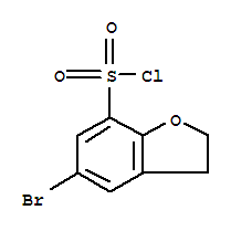 Structure of 5-BROMO-2,3-DIHYDROBENZO[B]FURAN-7-SULFONYL CHLORIDE
