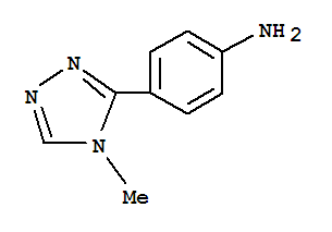 4-(4-甲基-4H-1,2,4-三唑-3-基)苯胺结构式