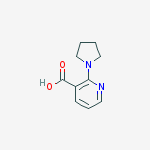 Structure of 2-(1-PYRROLIDINYL)NICOTINIC ACID