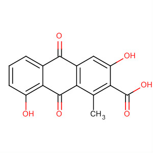 Structure of 2-Anthracenecarboxylic acid,9,10-dihydro-3,8-dihydroxy-1-methyl-9,10-dioxo-