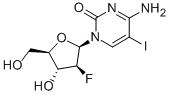 Structure of 4-Amino-1-[(2R,3S,4R,5R)-3-fluoro-4-hydroxy-5-(hydroxymethyl)oxolan-2-yl]-5-iodopyrimidin-2-one