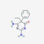 Structure of 2,6-diamino-5-ethyl-5-phenylpyrimidin-4-one