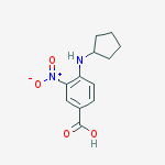 Structure of 4-(CYCLOPENTYLAMINO)-3-NITROBENZOIC ACID, 97%