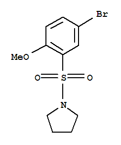 Structure of 1-(5-BROMO-2-METHOXYBENZENESULPHONYL)PYRROLIDINE