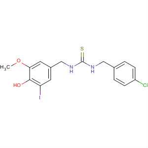 Thiourea,N-[(4-chlorophenyl)methyl]-N'-[(4-hydroxy-3-iodo-5-methoxyphenyl)methyl]-结构式