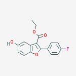Structure of 2-(4-fluorophenyl)-5-hydroxy-3-Benzofurancarboxylic acid ethyl ester