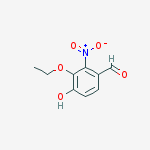 3-ETHOXY-4-HYDROXY-2-NITRO-BENZALDEHYDE结构式