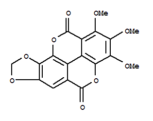 Structure of 3,4,5-O-trimethyl-3,4-O,O-methylidineflavellagic acid