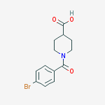 1-(4-Bromobenzoyl)piperidine-4-carboxylic acid结构式