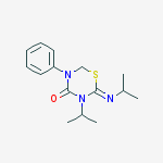 (Z)-3-ISOPROPYL-2-(ISOPROPYLIMINO)-5-PHENYL-1,3,5-THIADIAZINAN-4-ONE结构式