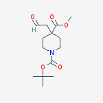 Structure of 1-tert-Butyl 4-methyl 4-(2-oxoethyl)piperidine-1,4-dicarboxylate