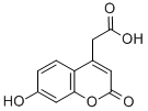 7-羟基香豆素-4-乙酸结构式